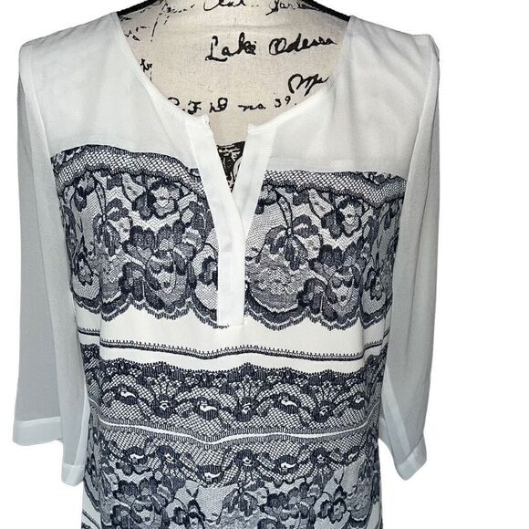 Under Skies white & navy dress medium - Picture 3 of 6